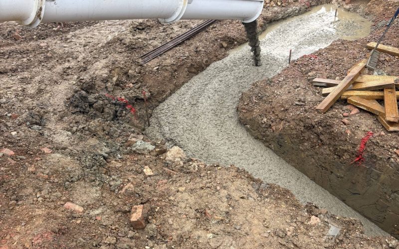 Urban Residential Foundation Trench Pour