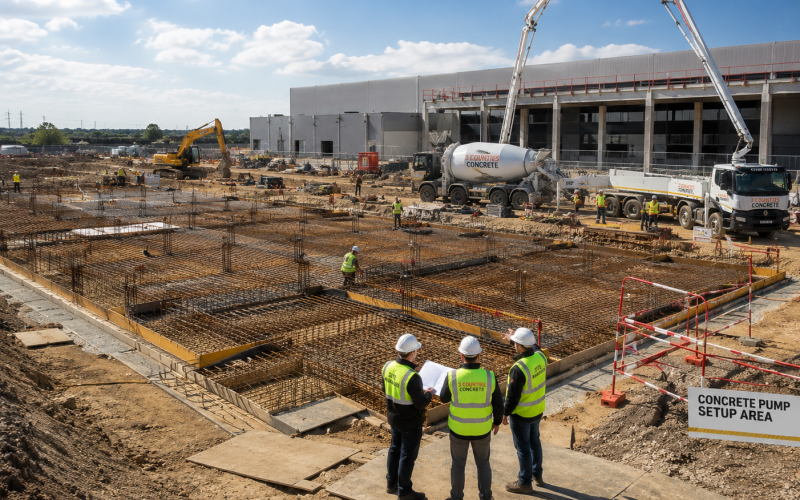 commercial concrete pour